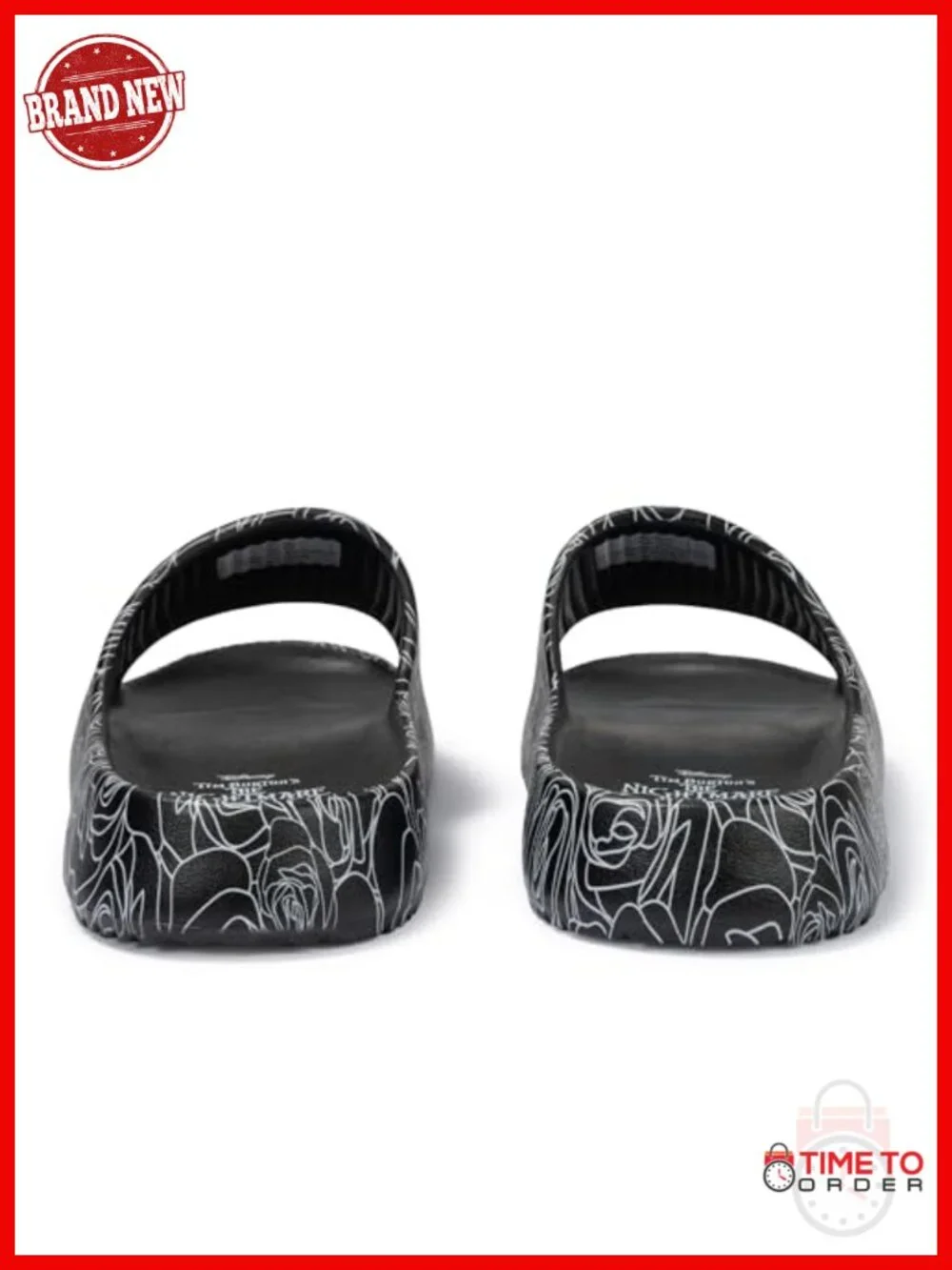 Jack Skellington Sally Rose Print Pool Slides Sandals EVA Quick-Dry Open Toe